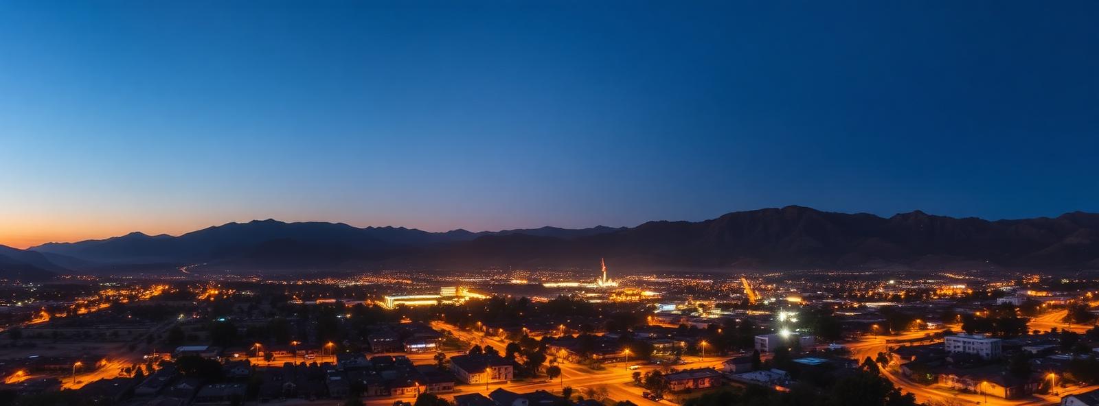Aerial view of the Chico, California skyline at dusk, illustrating the metro area TactStack serves PCB Assembly businesses in