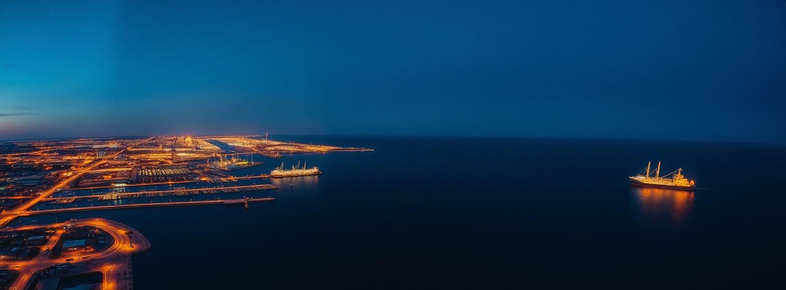 Aerial view of the Corpus Christi, Texas skyline at dusk, illustrating the metro area TactStack serves structural steel businesses in