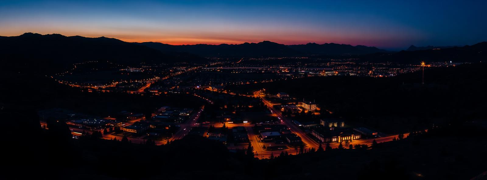 Aerial view of the Prescott, Arizona skyline at dusk, illustrating the metro area TactStack serves structural steel businesses in